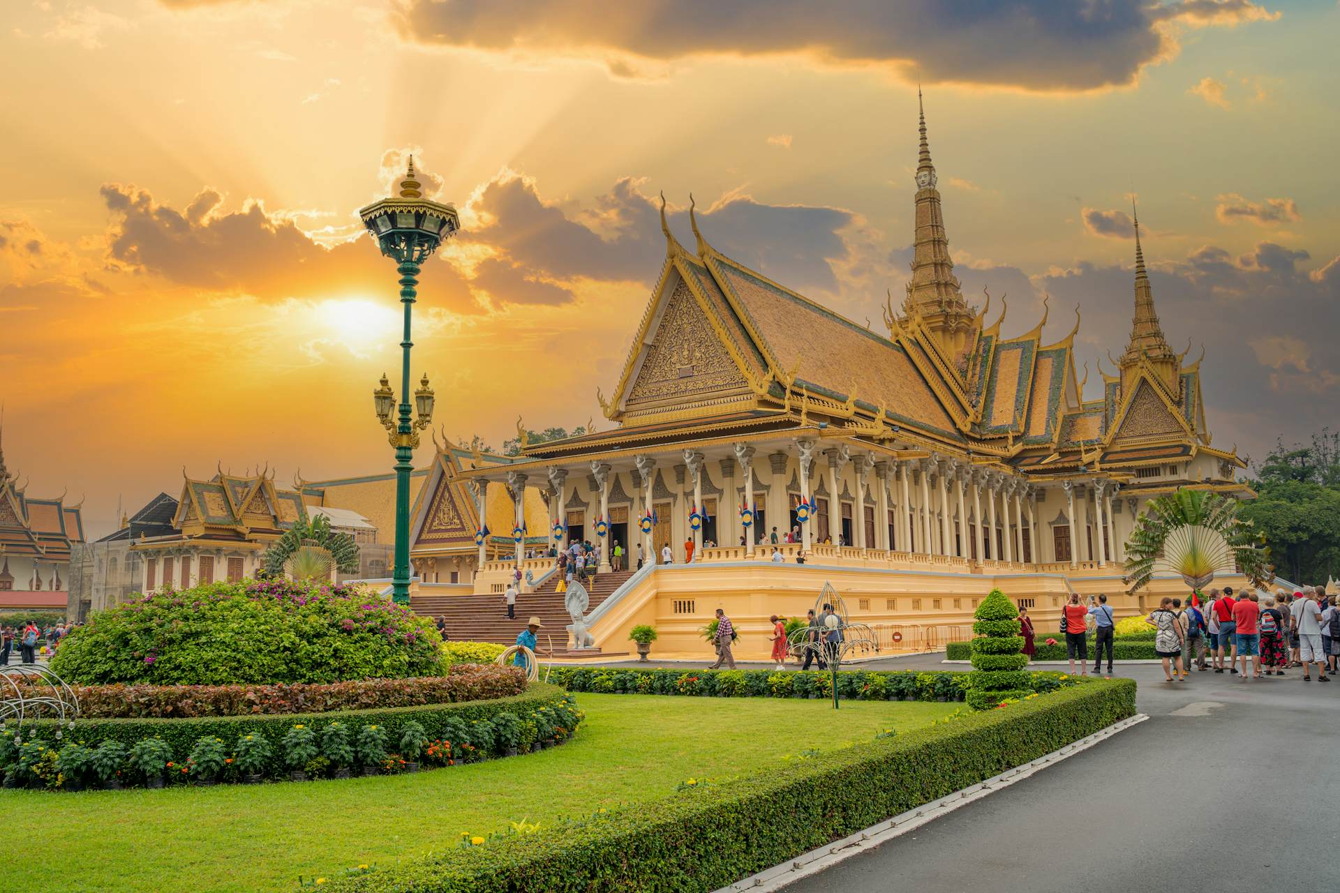 Surreal afternoon light washes over the Royal Palace in Phnom Penh