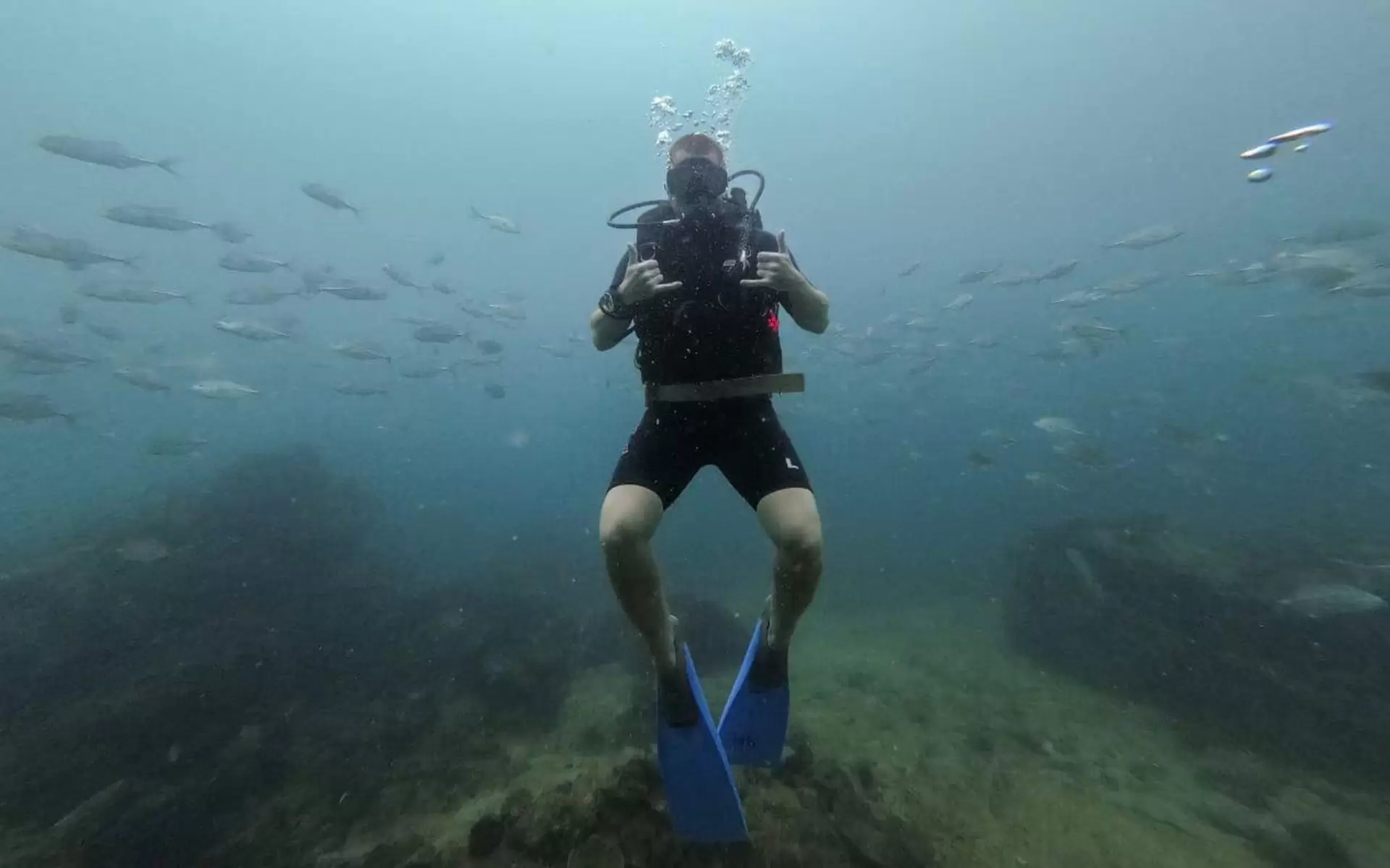 Scuba diving in Sihanoukville.